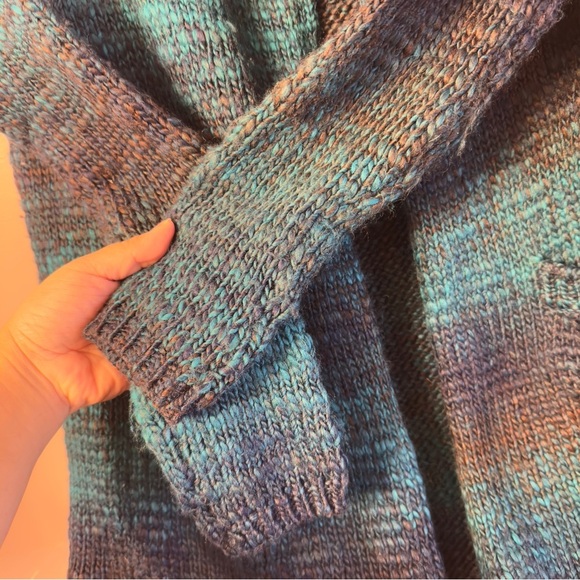 Lucky Brand Open Front Cardigan Sweater Teal Black Women Size XS - Picture 5 of 9